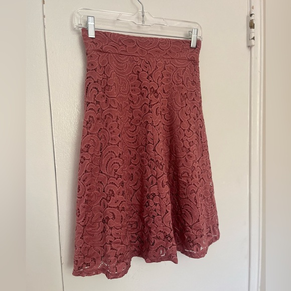 Pink Lace A Line Skirt, Size Small - Picture 6 of 11